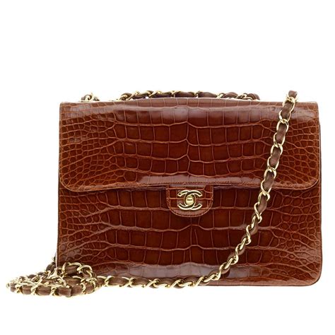 chanel crocodile classic flap|discontinued chanel flaps.